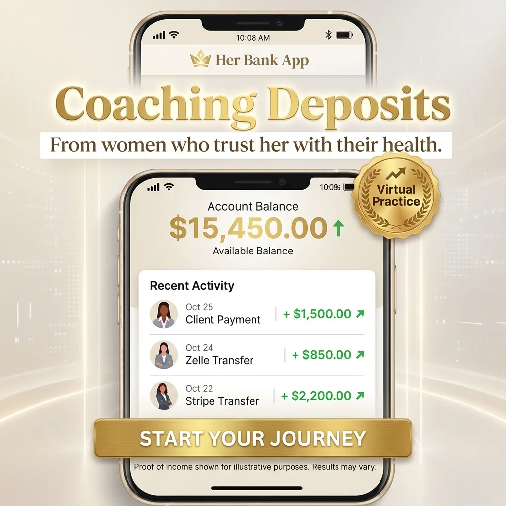 Bank statement showing FM practitioner income