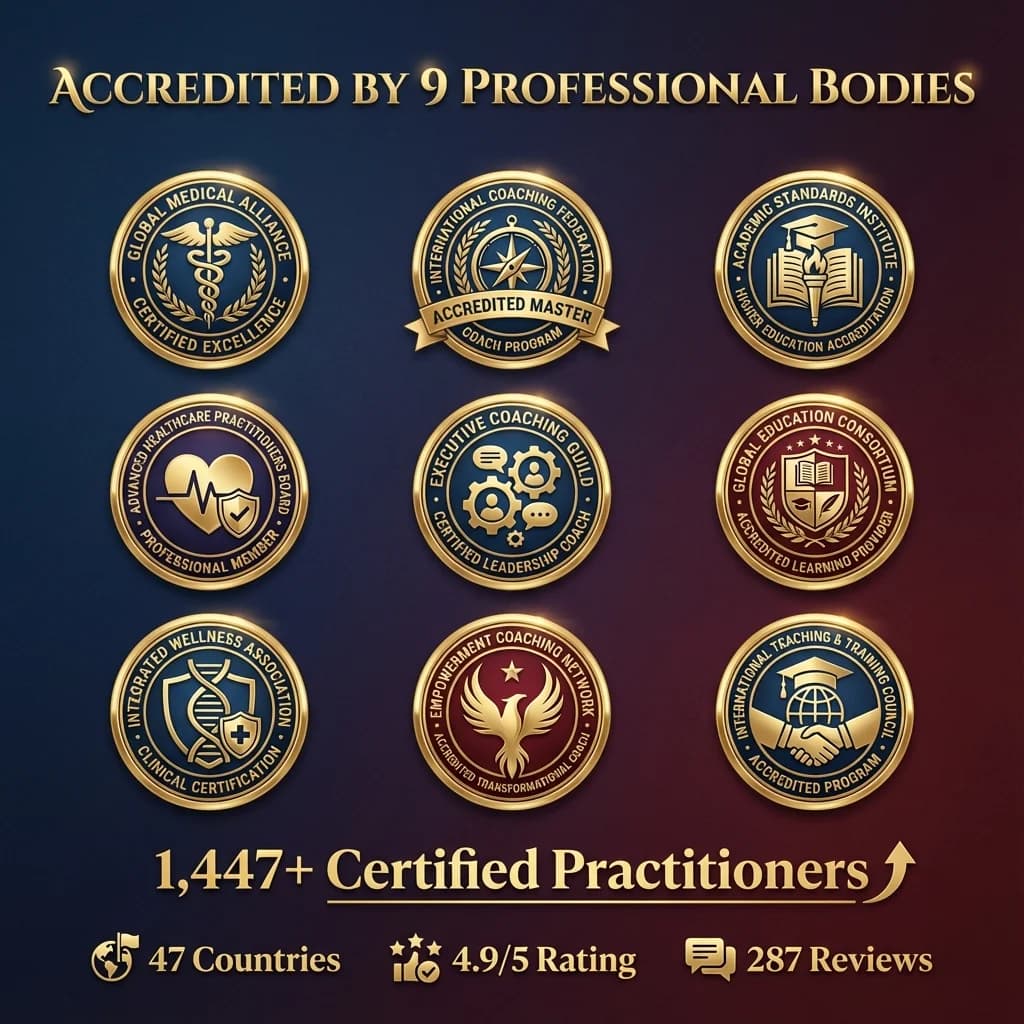 Accredited by 9 professional bodies - 1447 practitioners certified