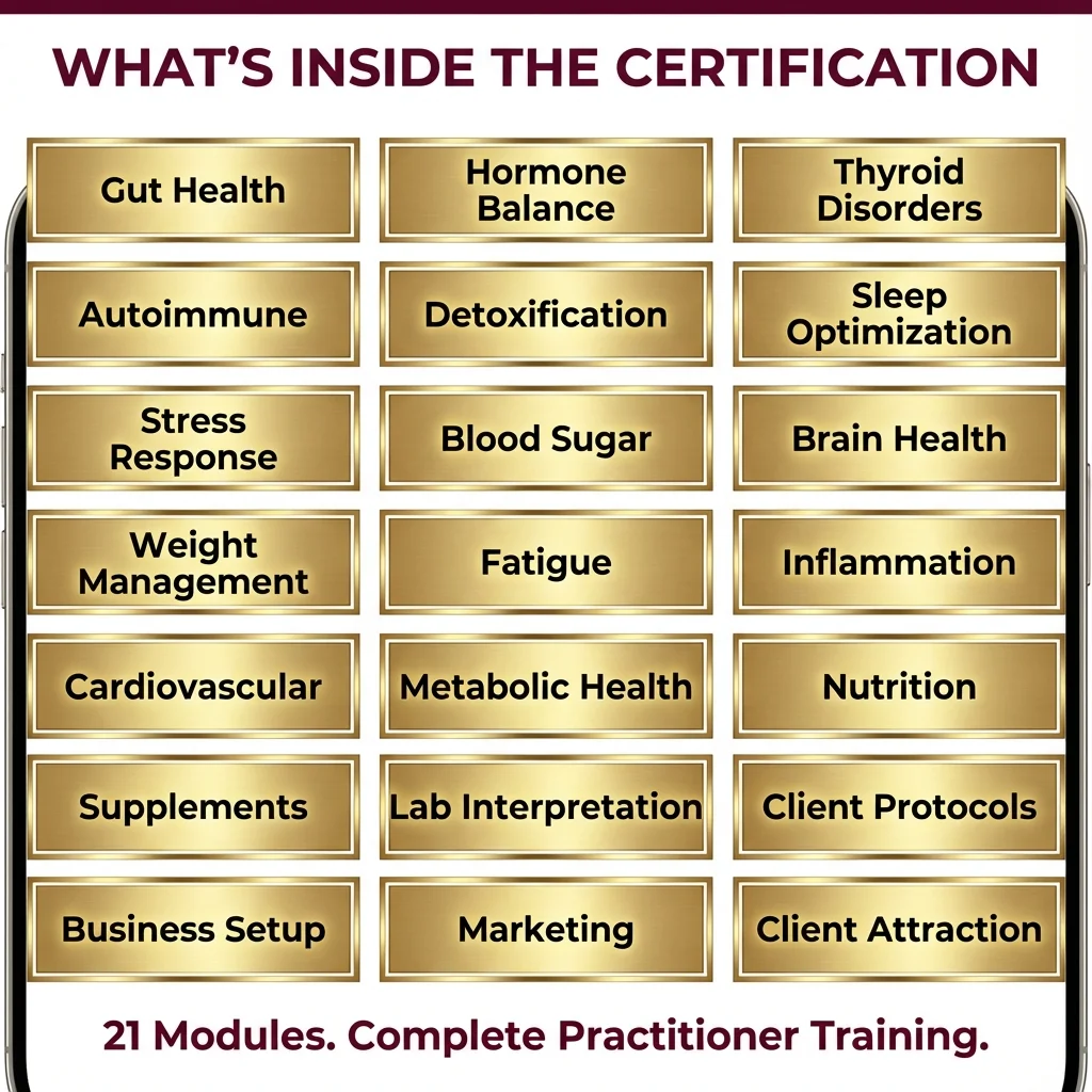 What's inside - 21 modules of complete practitioner training